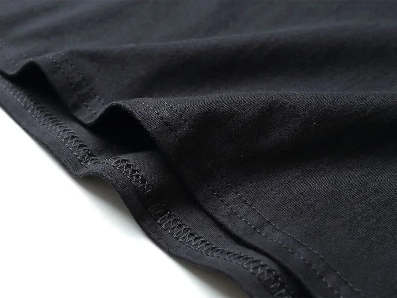 close up of the hem line double stitching