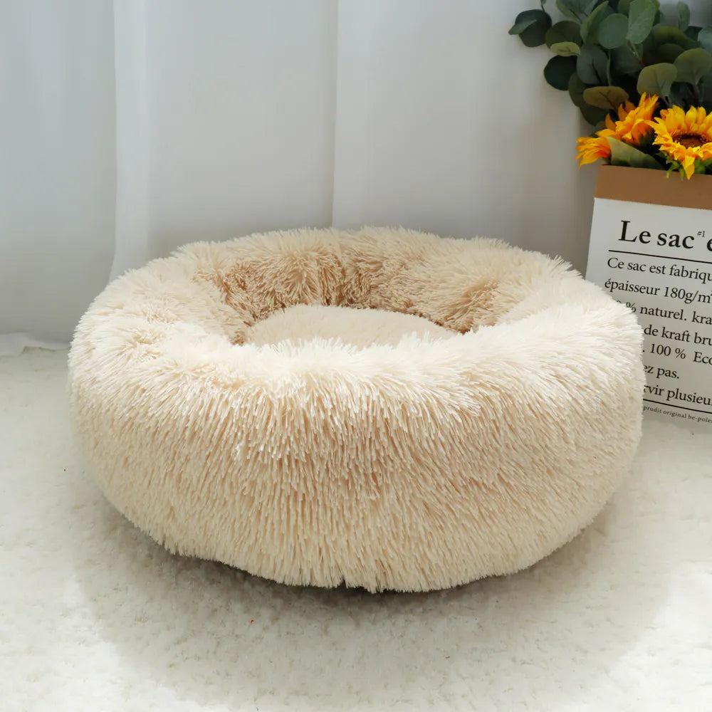 light coffee color, warm soft comfortable fleece pet bed