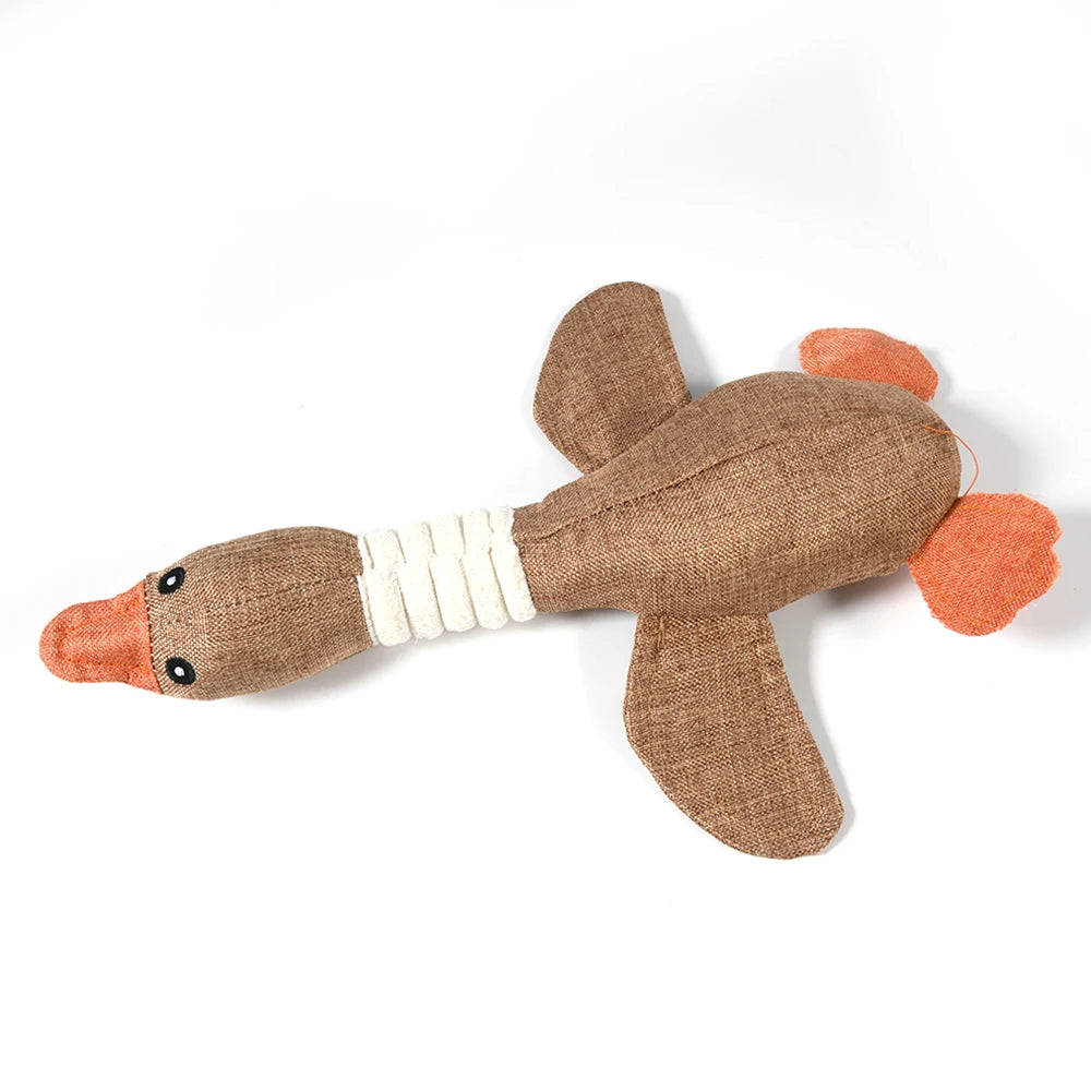 Brown goose chew toy for your pet