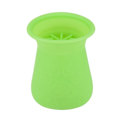 green dog foot washing cup