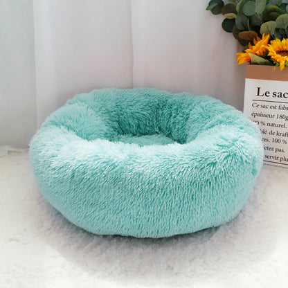 green color, warm soft comfortable fleece pet bed
