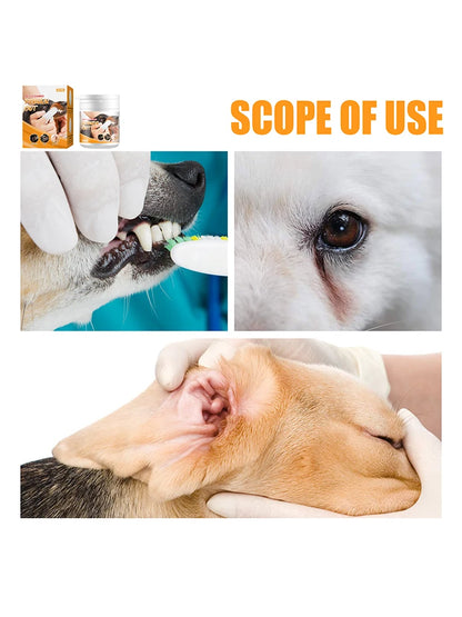 the finger cot can be used for clean your pets teeth, wipe around the eyes, and wipe the ear