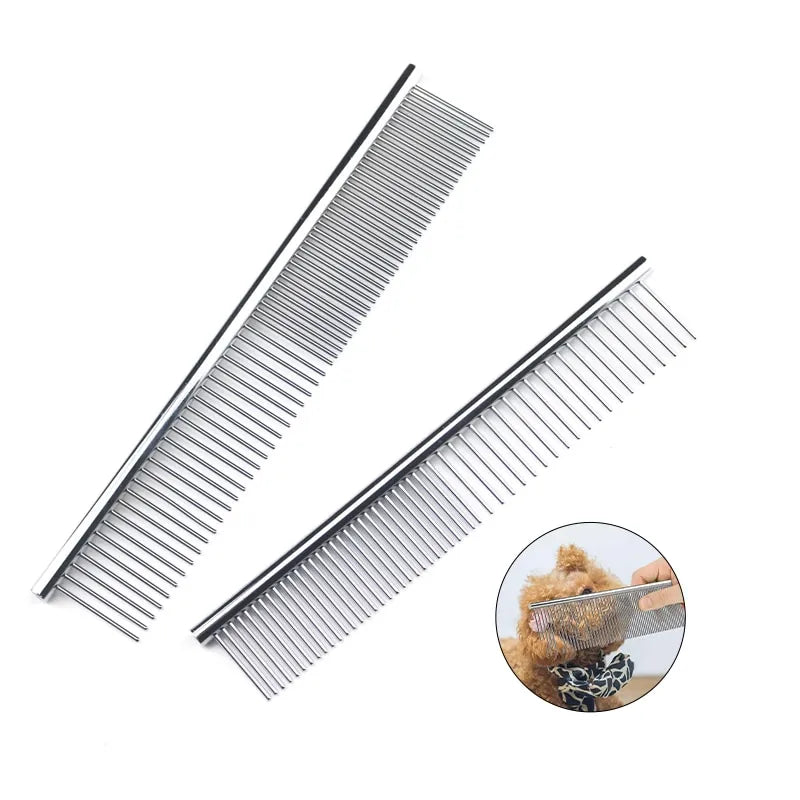pet grooming comb, small or large stainless steel