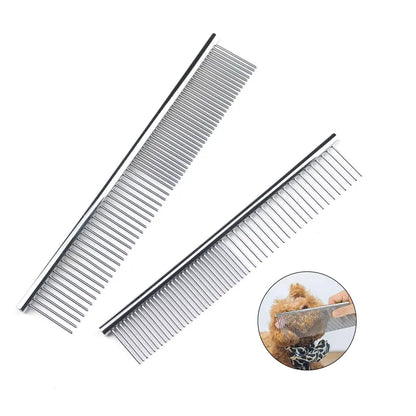 pet grooming comb, small or large stainless steel