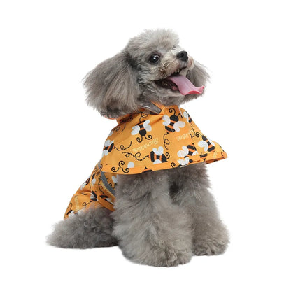 reflective raincoat for dogs, front sit like a poncho helps keep your pet dry
