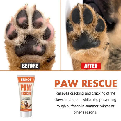 natural dog paw balm, relieves cracking and cracking of the claws and snout, use like you would a hand cream 