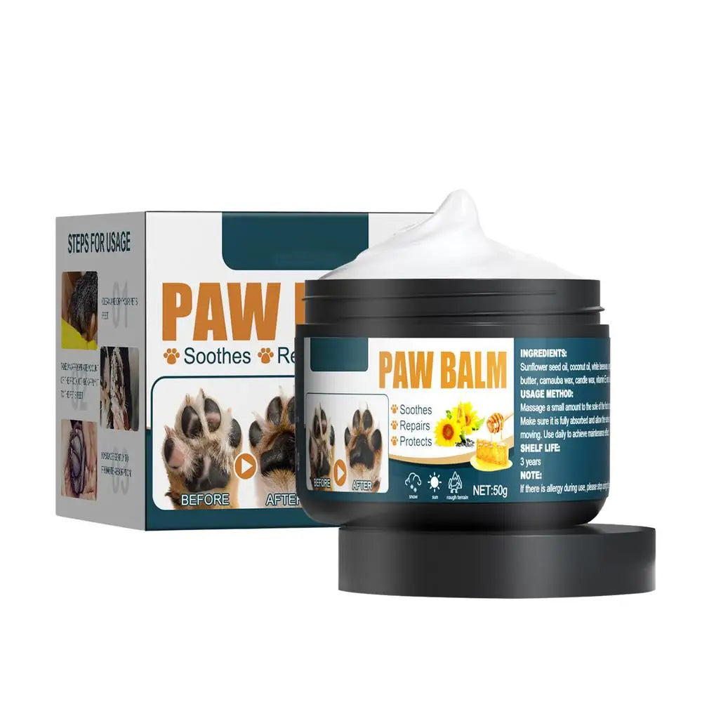 natural dog paw balm, paw balm soother and repairs and protects 