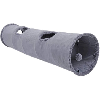 grey collapsible cat tunnel