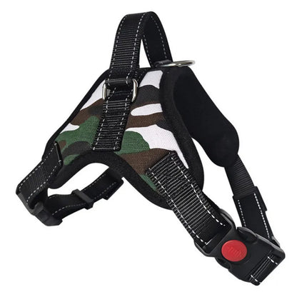 camouflage, heavy duty dog harness