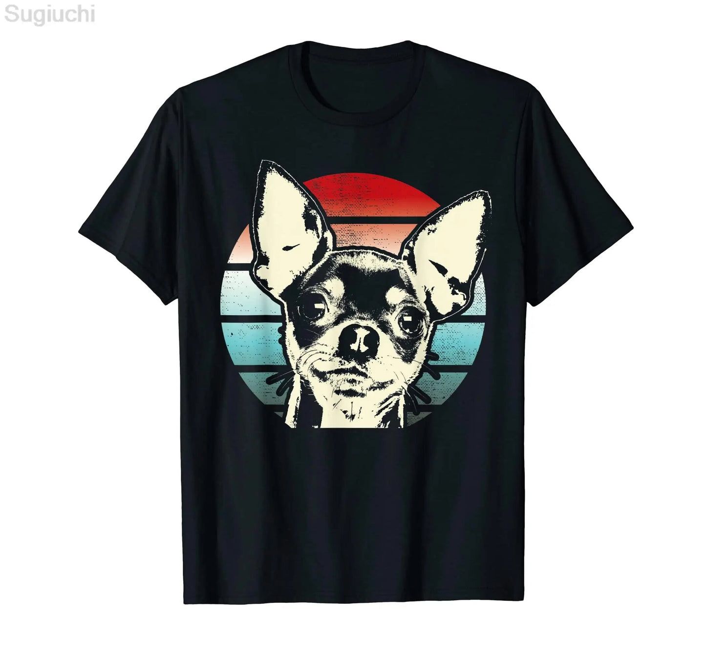 black t-shirt with a picture of a chihuahua , how cute am I