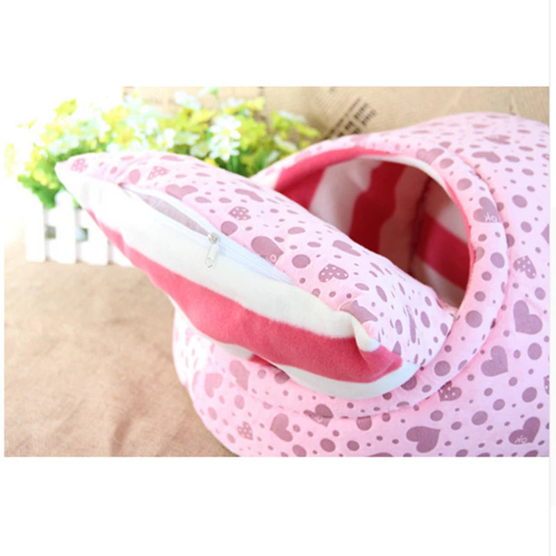 Slipper Shape Dog Bed, the insert pillow is removeable and the cover is washable